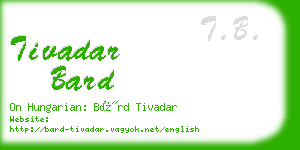 tivadar bard business card